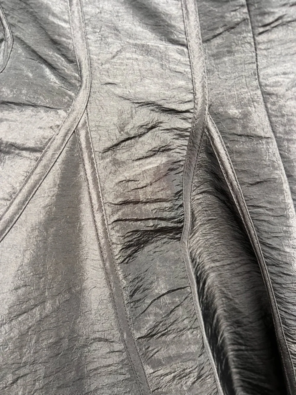 Elegant Elevated Black Taffeta Office Chic Full Skirt 8 NWT Dramatic Flare Fairy - Picture 11 of 14